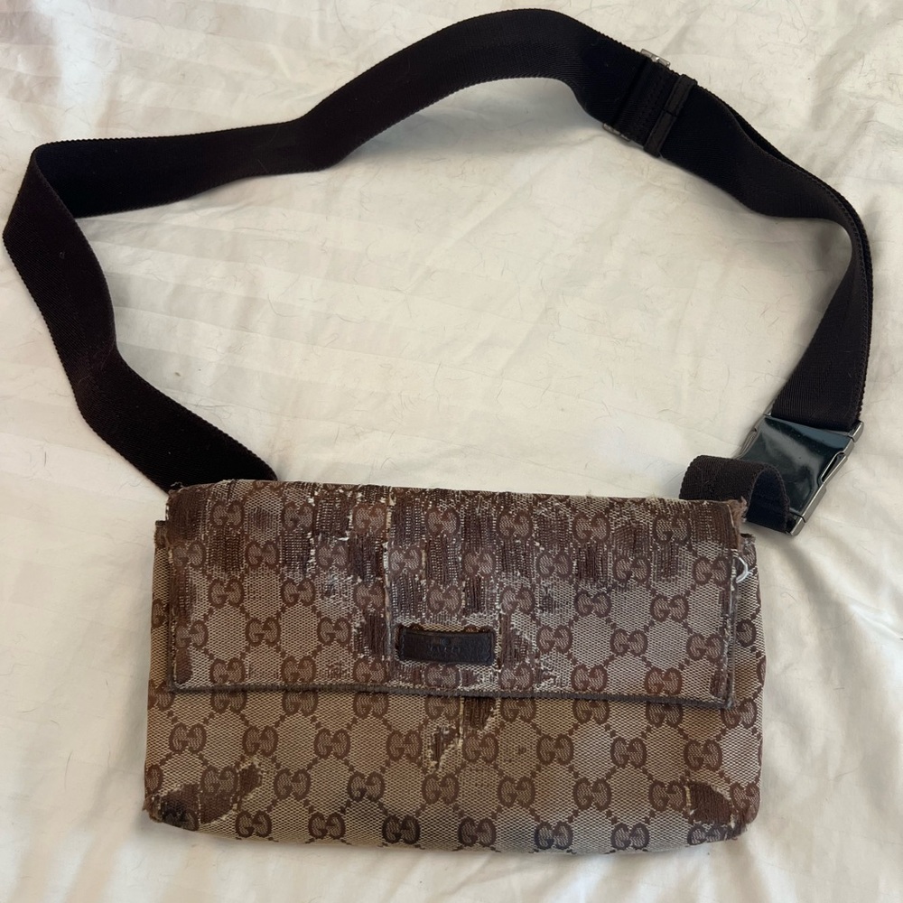 Very Loved Extremely Rare Gucci Monogram Belt Bag - image 1